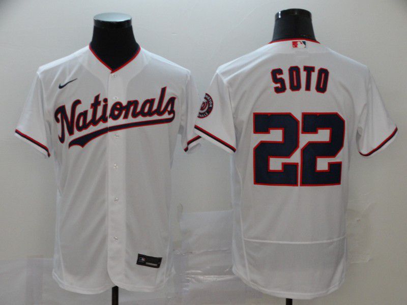 Men Washington Nationals #22 Soto White Nike Elite MLB Jerseys